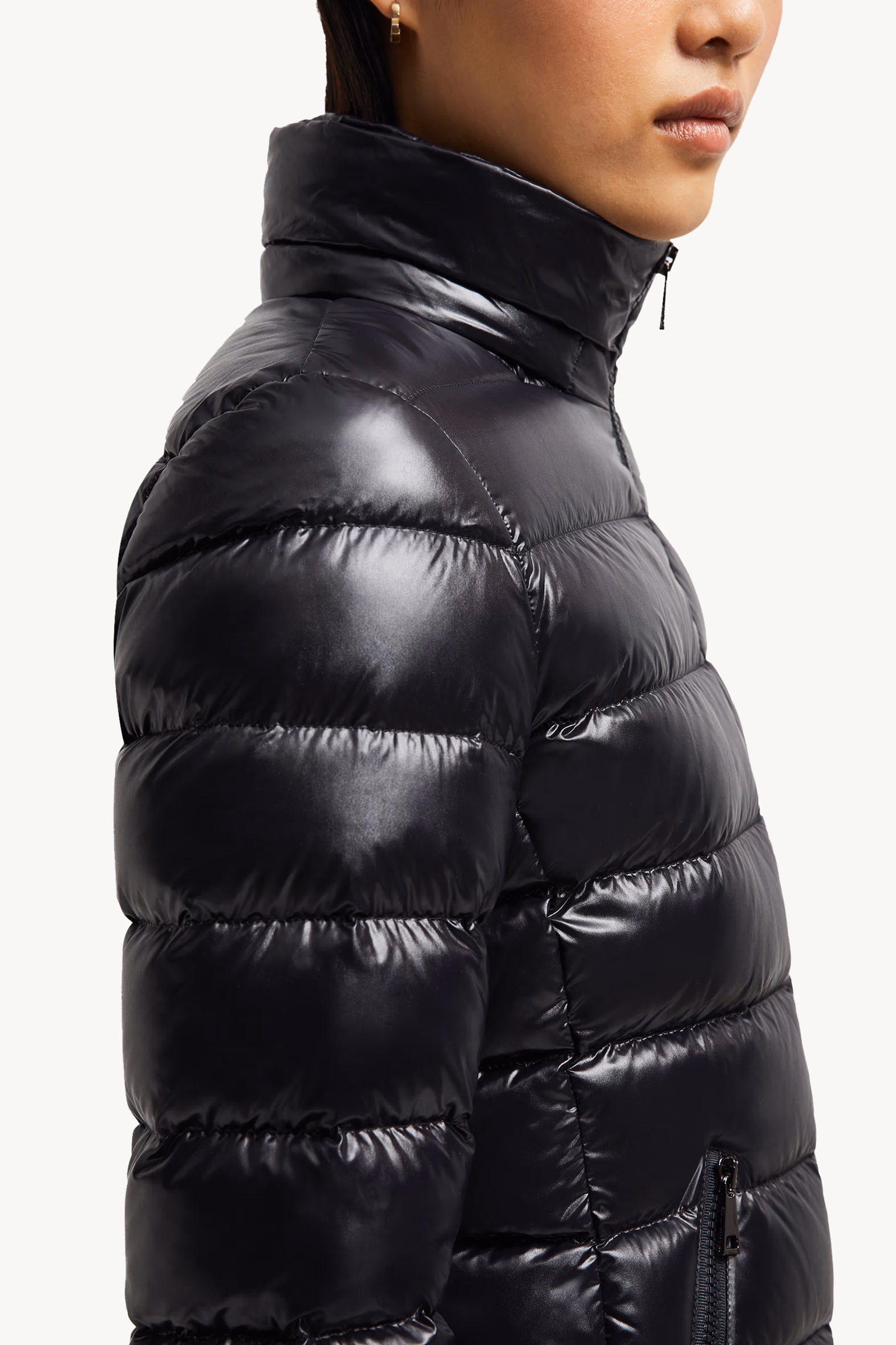 Badyf Faux Fur-Trimmed Hooded Short Down Jacket Women Black Moncler 8